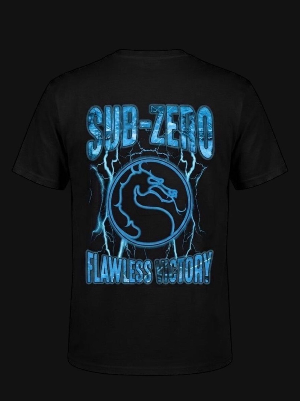 Mortal Kombat Sub-Zero Flawless Victory Graphic T-Shirt Black Men's Size XL